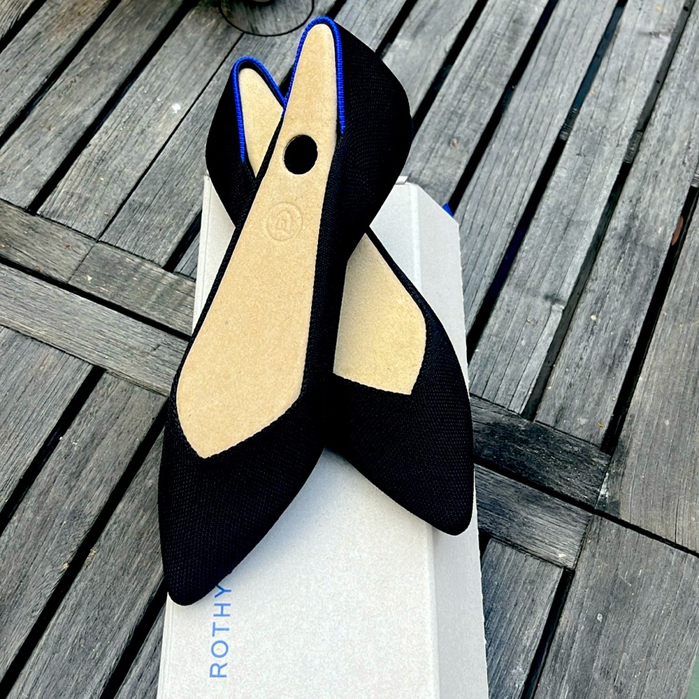 Rothy’s pointy toe black flats